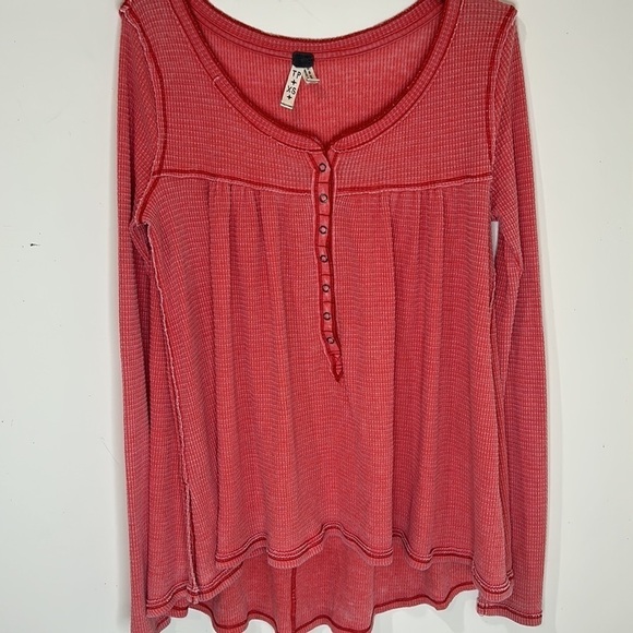 FREE PEOPLE WE THE FREE Kai Thermal Henley Top Size XS Oversized - Picture 16 of 16